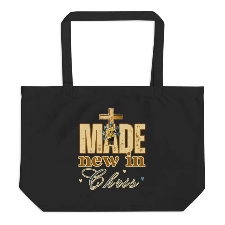 Made New In Christ Christian Organic Tote Bag product image (1)