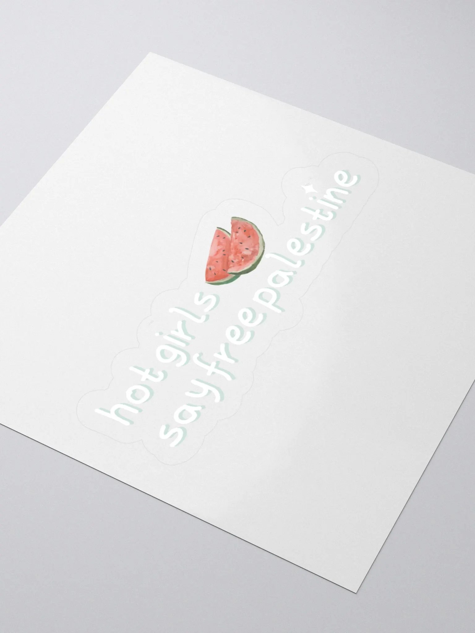 hot girls say free palestine sticker product image (3)