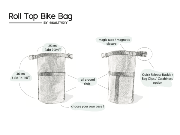 Roll Top Bike Bag PDF Sewing Guide Download product image (1)