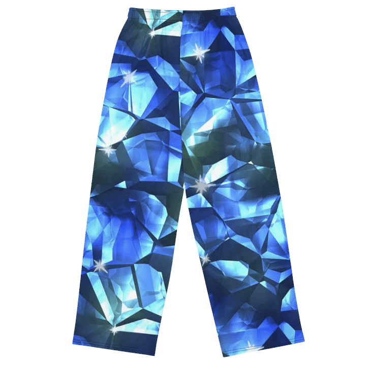 Blue Crystal Pattern Wideleg Pants product image (1)