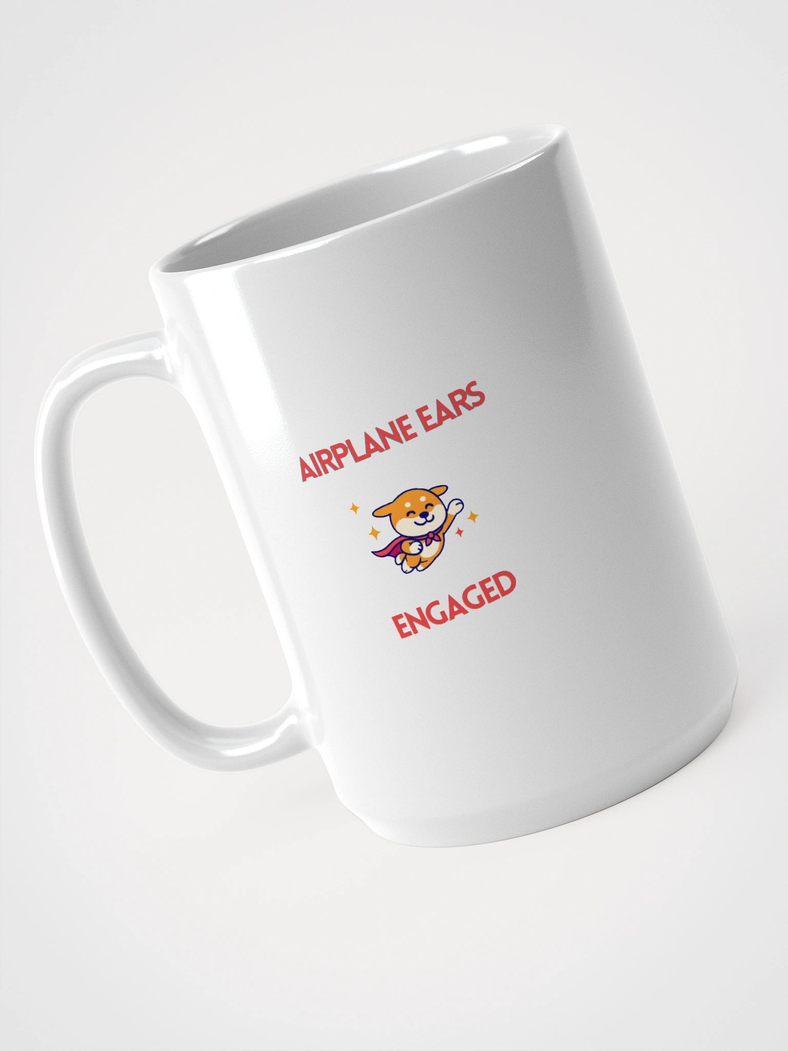 Airplane Ears Engaged White Glossy Mug product image (4)