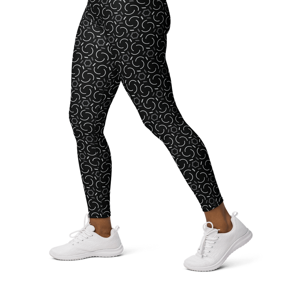 Smoke & Shadow Geometric Print Yoga Leggings product image (3)