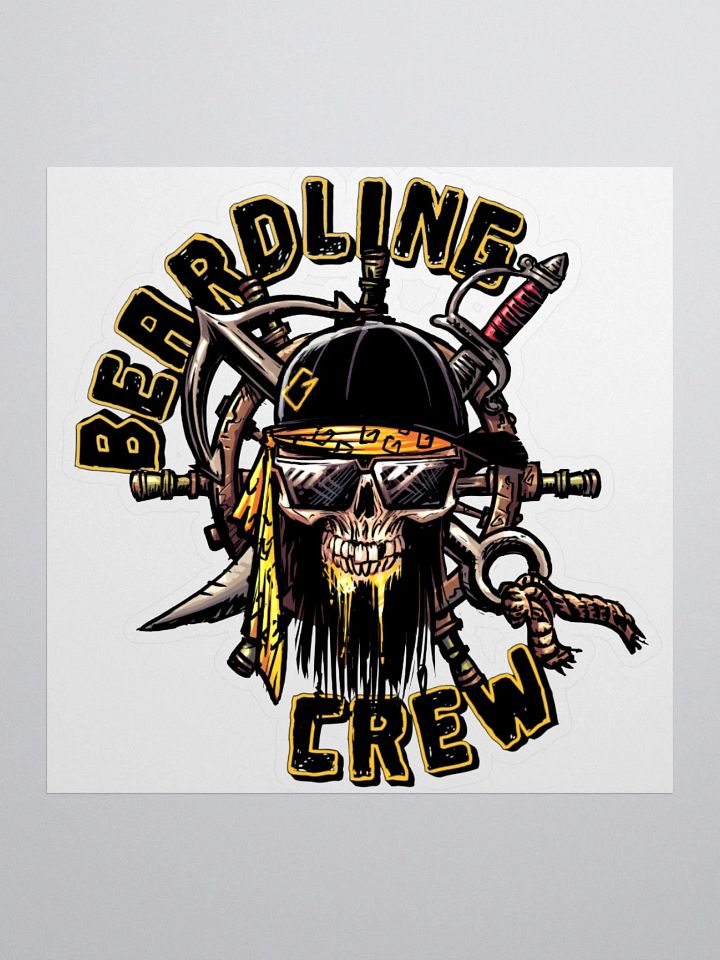 Beardling Crew Skull - Kiss Cut Stickers product image (1)