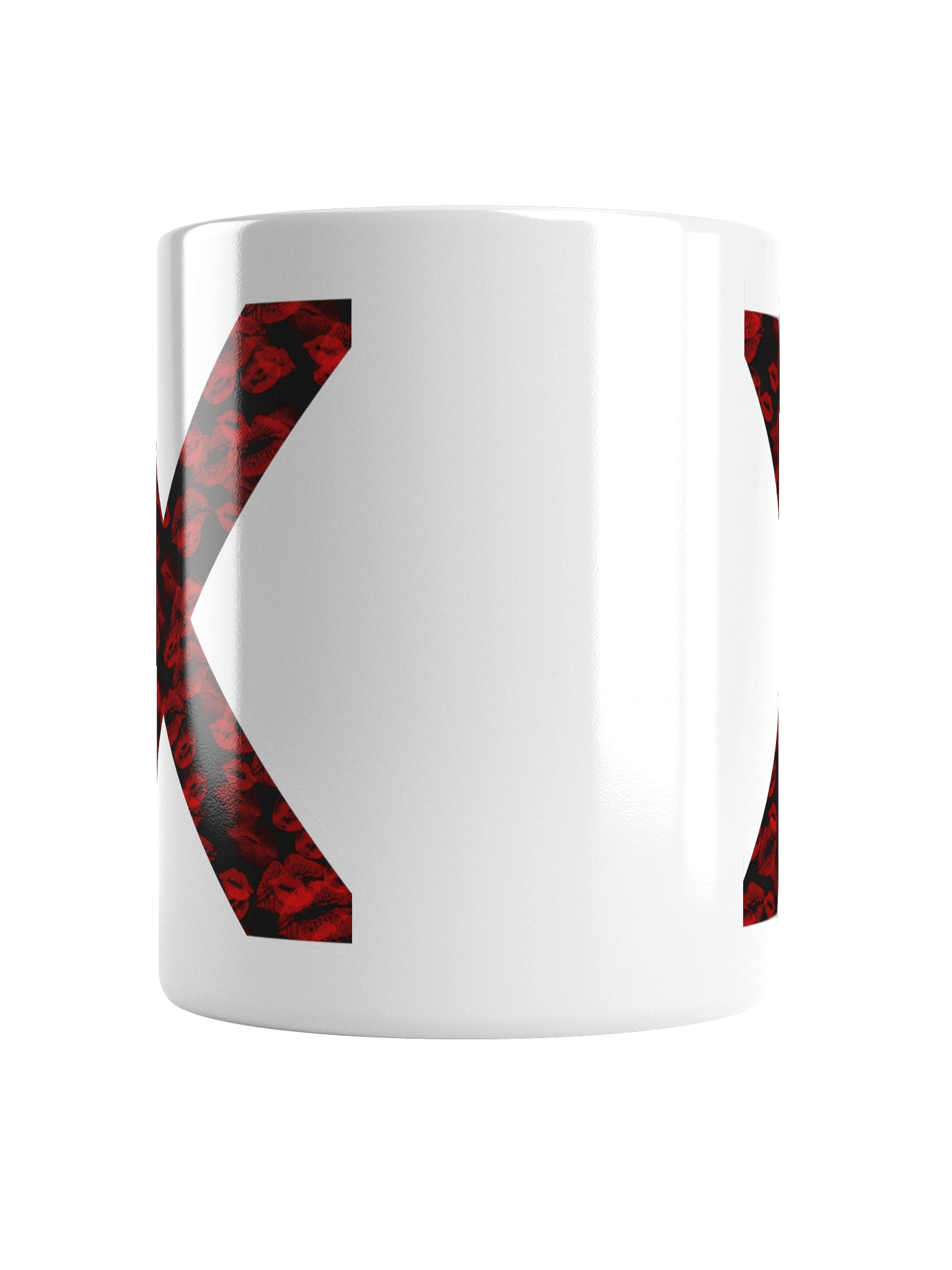 Black X Red Lipstick Kisses | Glossy White Mug product image (15)
