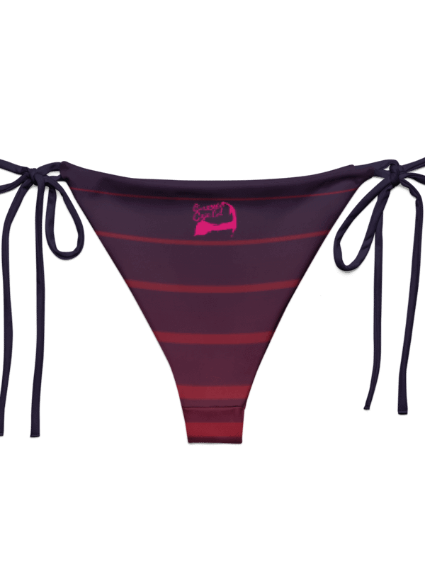 Purple Stripes String Bikini BOTTOM– BOURNE to Cape Cod™ | Pink Logos product image (2)