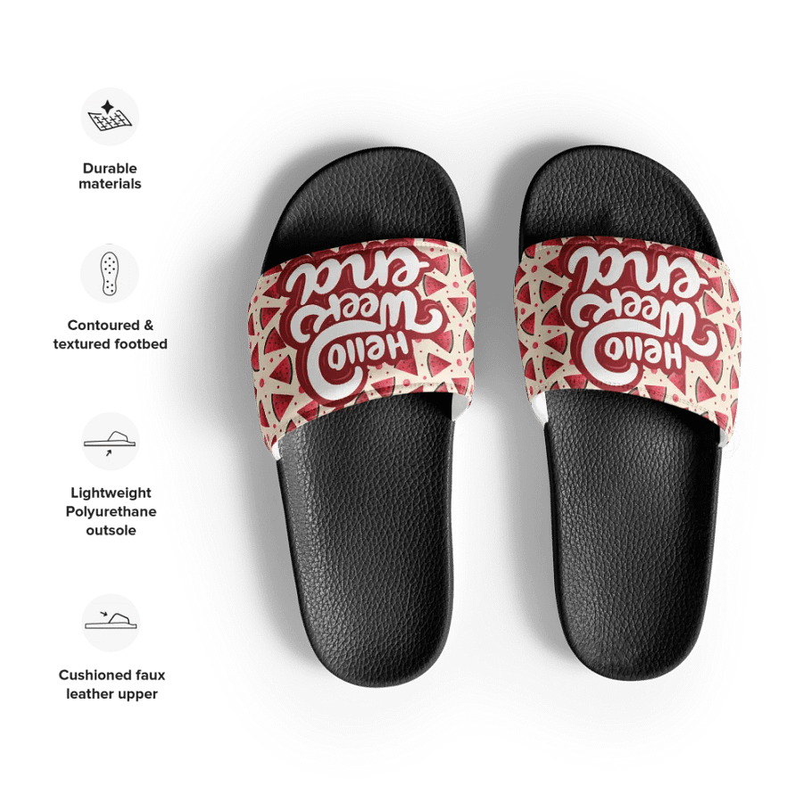 Hello Weekend Watermelon All Over Print Women's Slides product image (7)