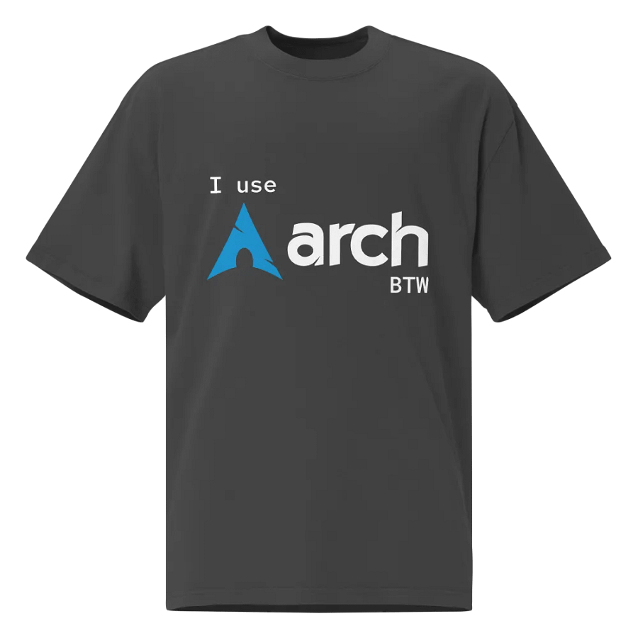 Arch Linux meme Oversized Tee product image (1)