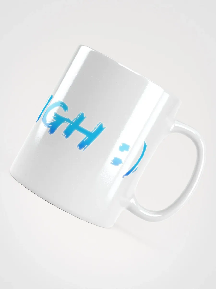 White Glossy Stay High Mug (Blue Text) product image (4)