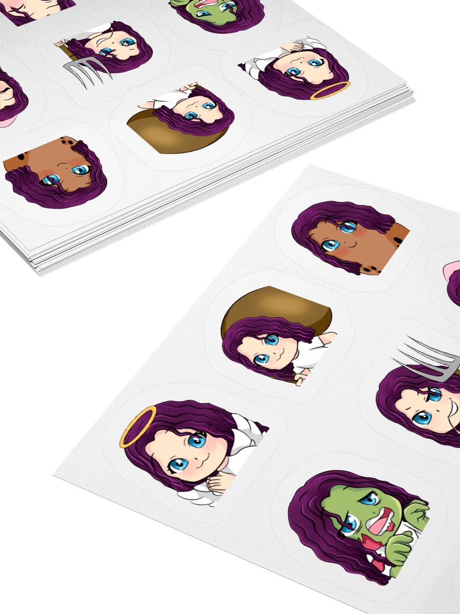 HollyRex Emotes Kiss Cut Sticker Set product image (4)