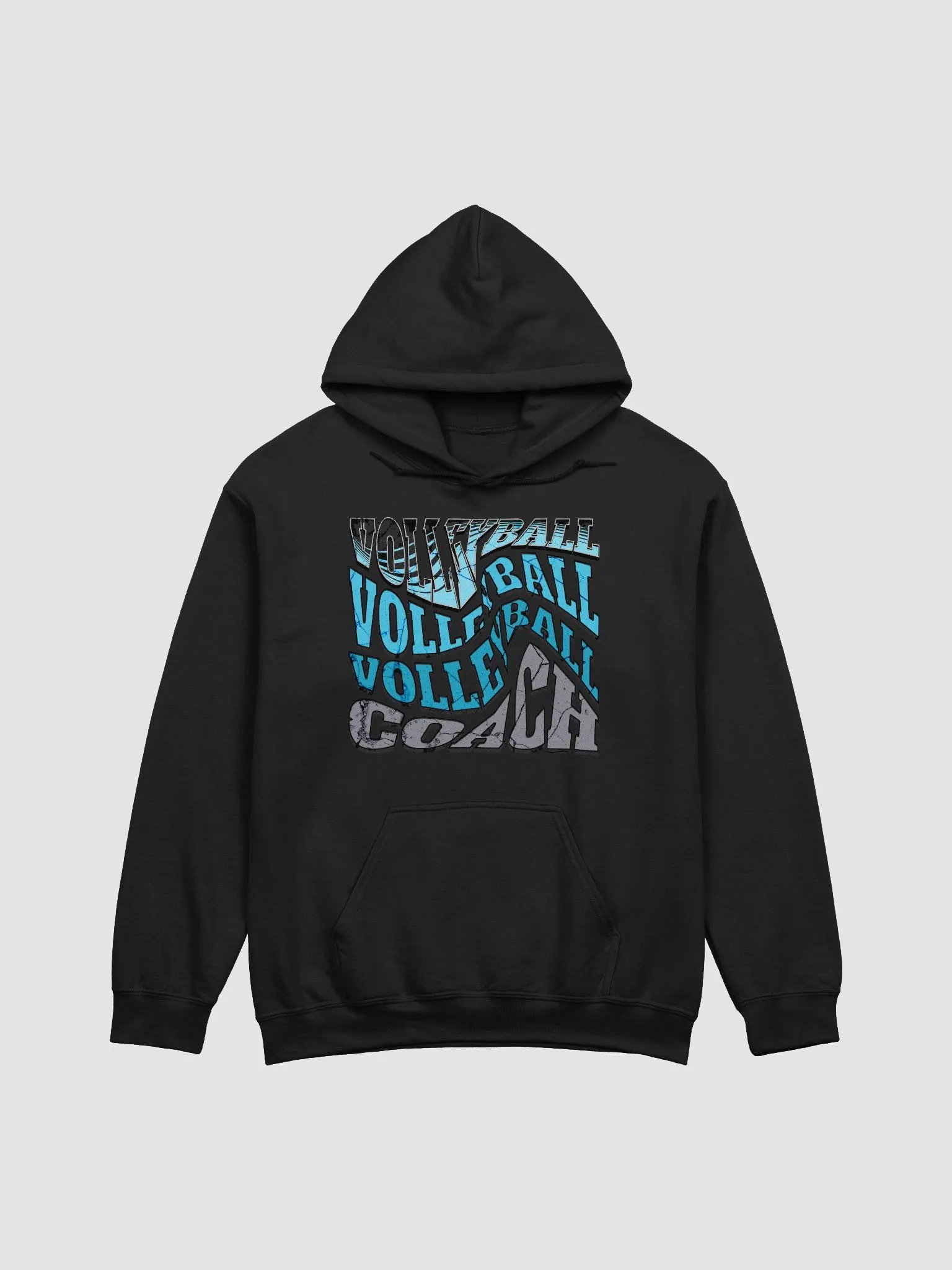 Mess Swirl Volleyball Coach Wavy Dynamic Hoodie product image (1)