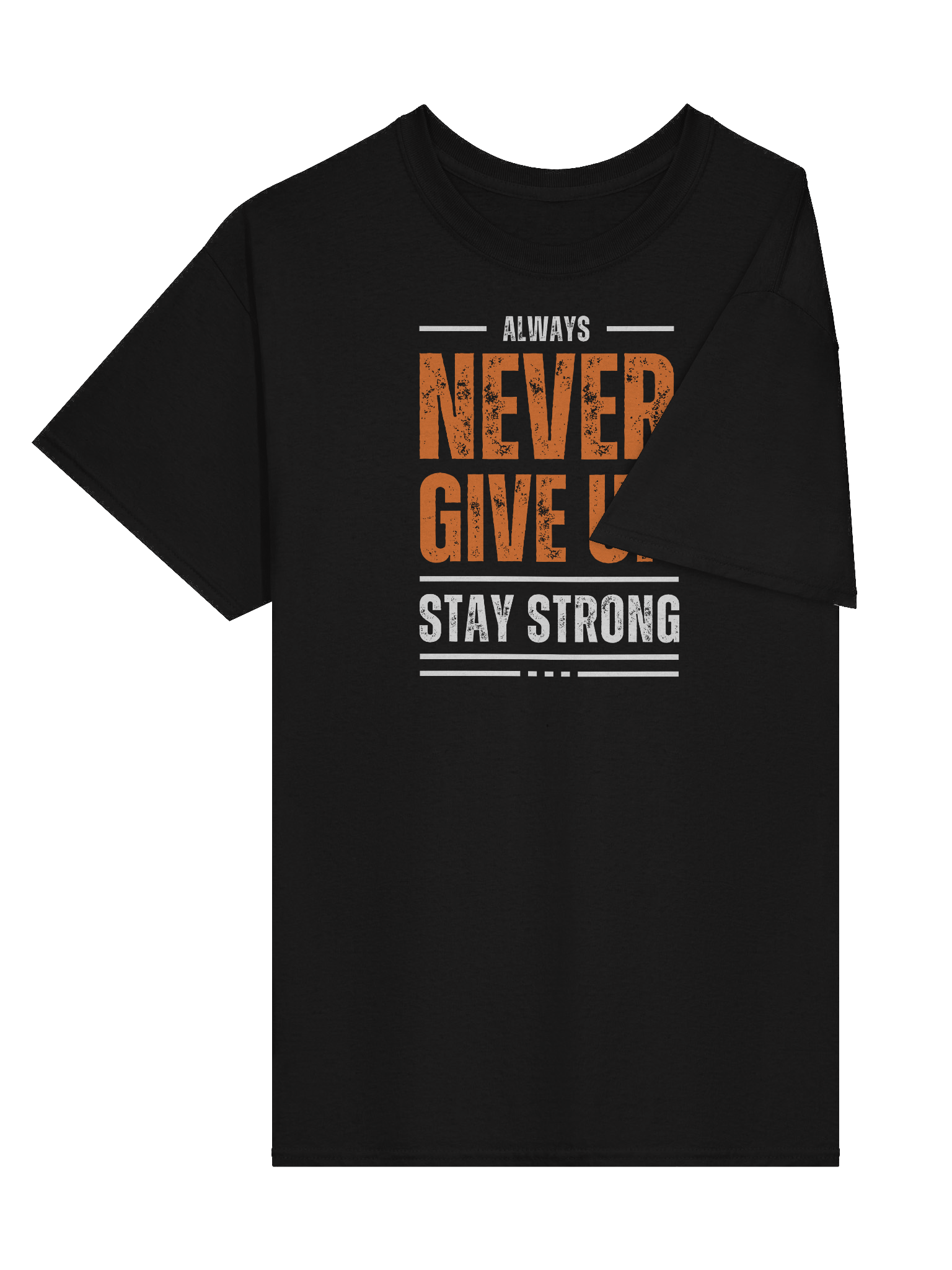 NEVER GIVE UP Bold Orange Tee product image (3)