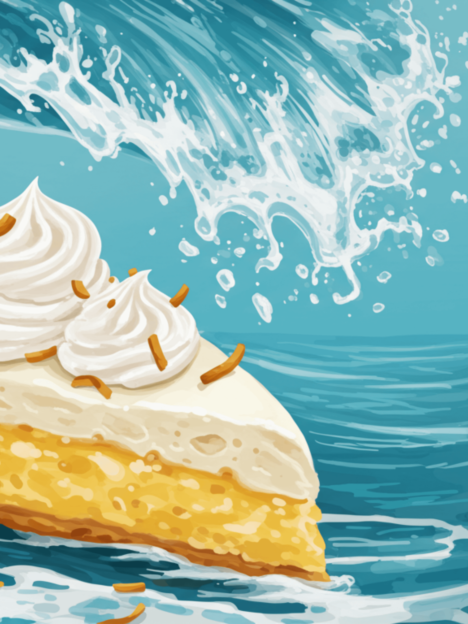 Coconut Cream Pie Wave Wallpaper product image (1)