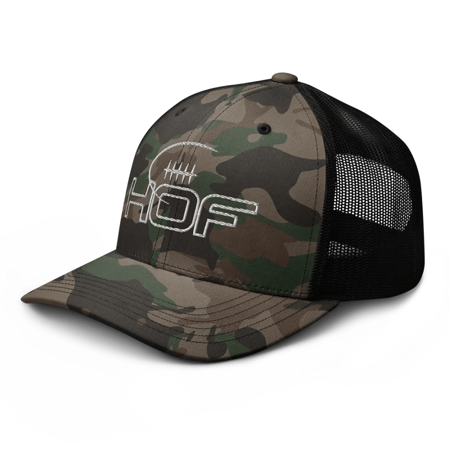 HOF Logo in wh Camo Trucker Hat product image (6)