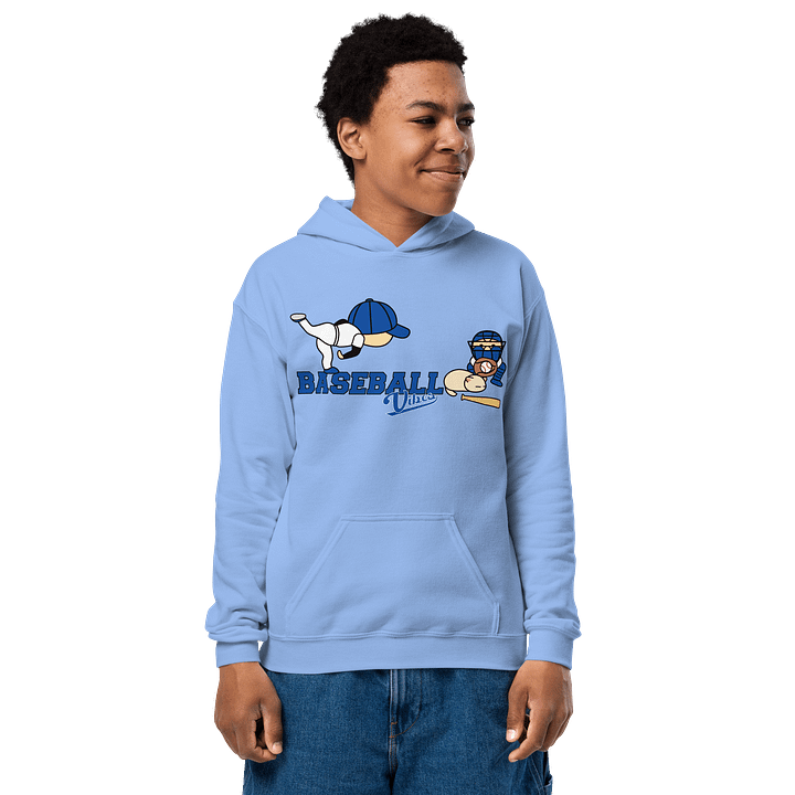 Baseball Cat (Baseball Vibes) - Unisex Youth Hoodie product image (1)