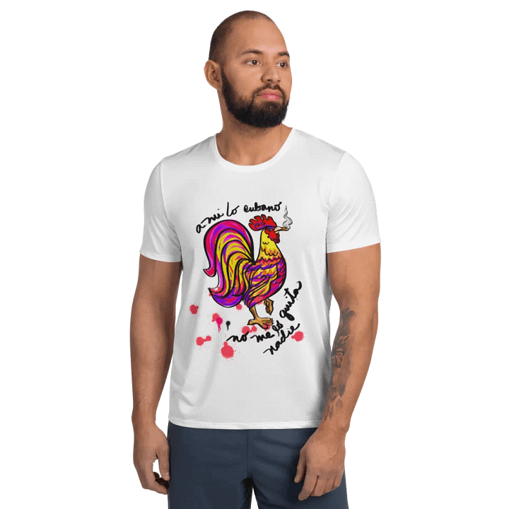 Havana Rooster All-Over Print Athletic Tee product image (1)
