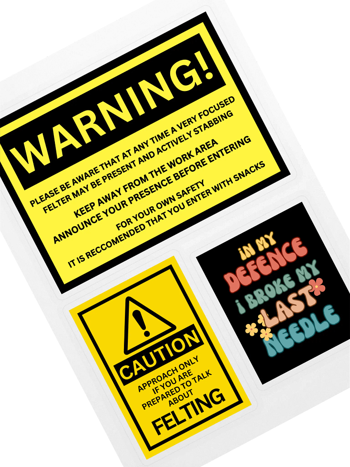 Funny Stickers for Needle Felters product image (2)