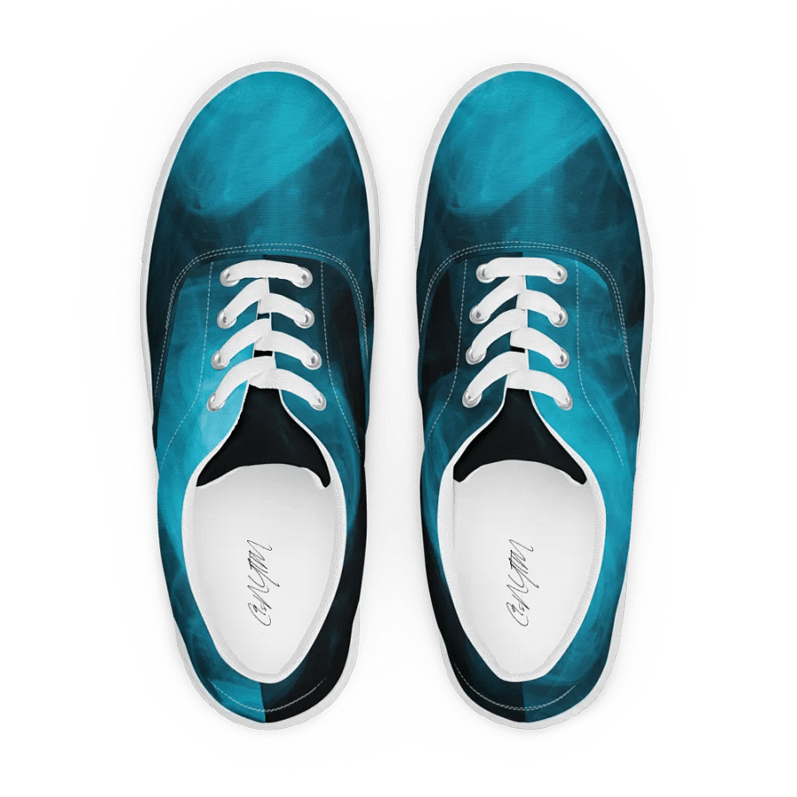 Ethereal Blue Smoke Swirl Men's Canvas Shoes product image (5)
