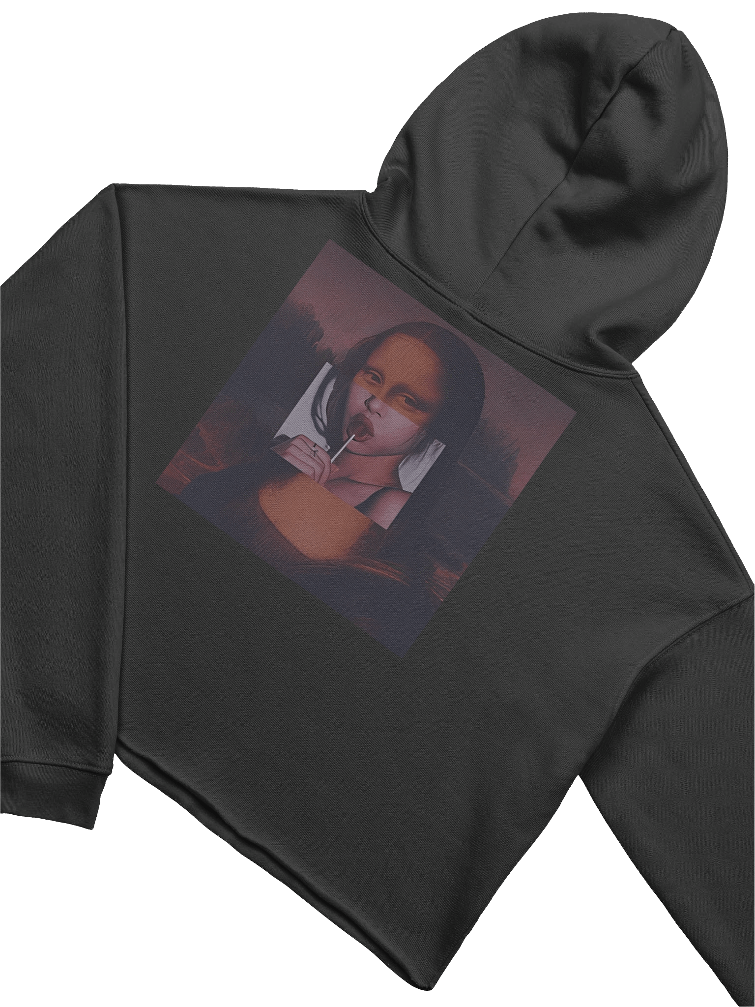 Mona Lisa Remix Crop Hoodie product image (4)