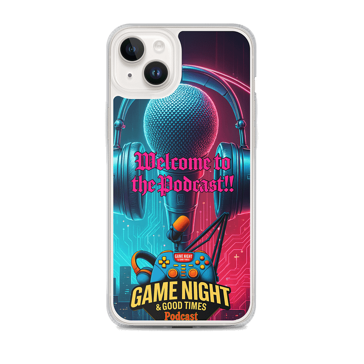 Gaming Vibes Podcast Mic & Headphones iPhone Case product image (1)