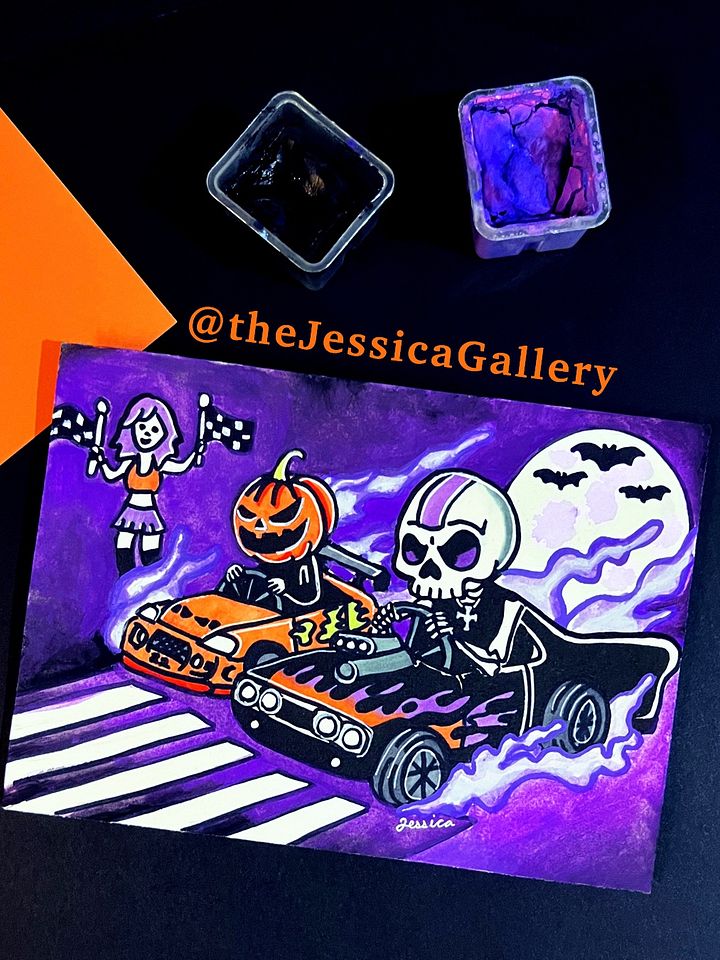 Spooky Street Race Art Print product image (4)