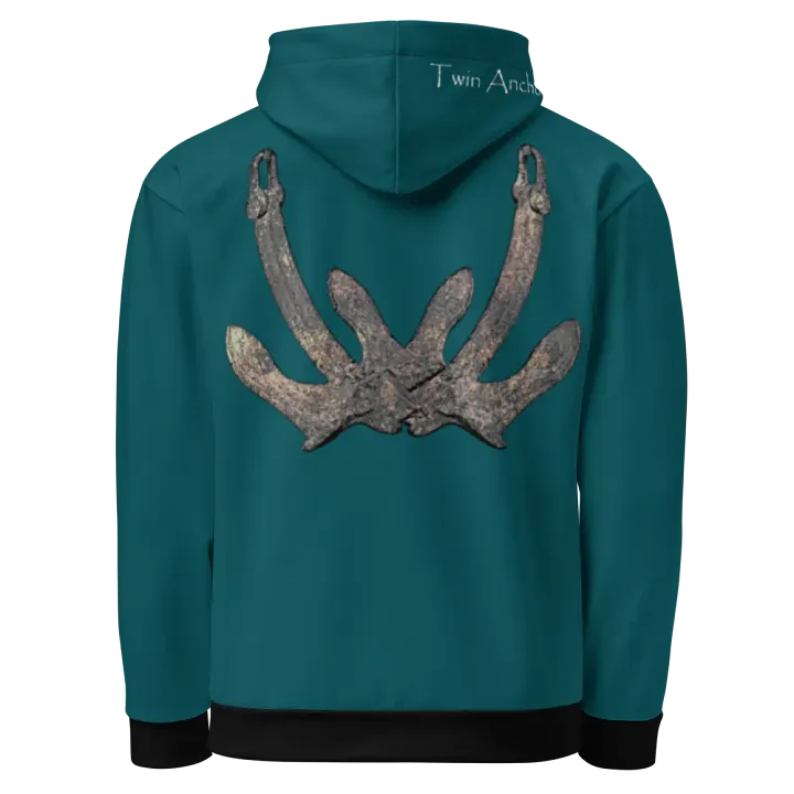 Teal Anchor Hoodie product image (1)
