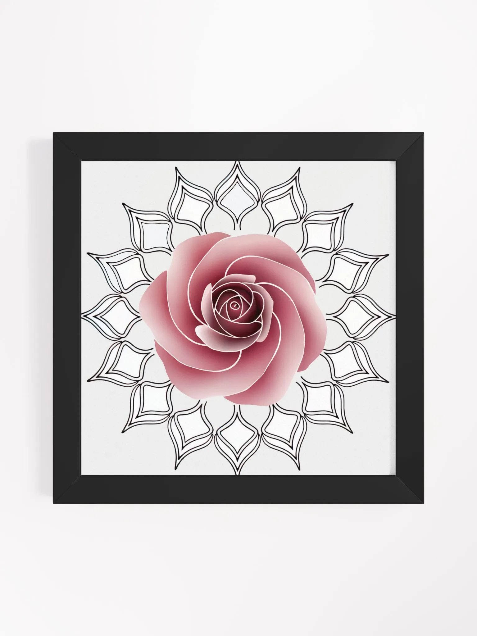 Rose Mandala Art - Mandala Rose Drawing product image (9)