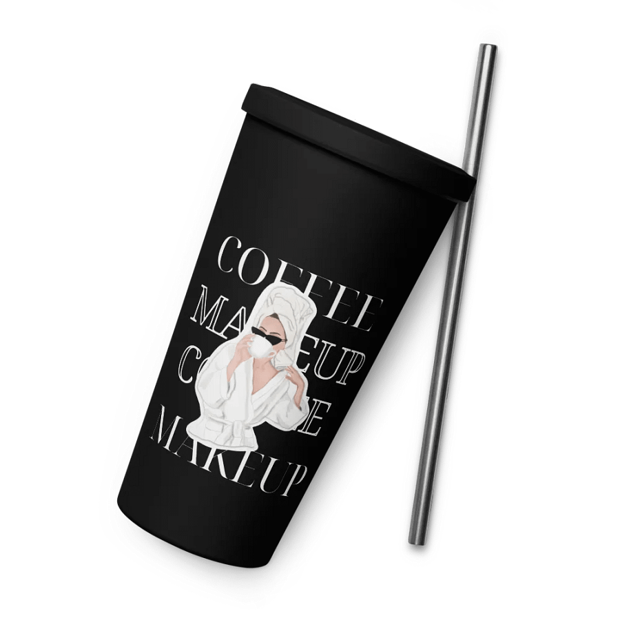 Makeup & Coffee Tumbler With Straw product image (8)