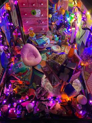 ArtPrize entry: “guest room” by SJA. “Make yourself at home, please pardon the mess. You can sleep on the yoga mat under my d...