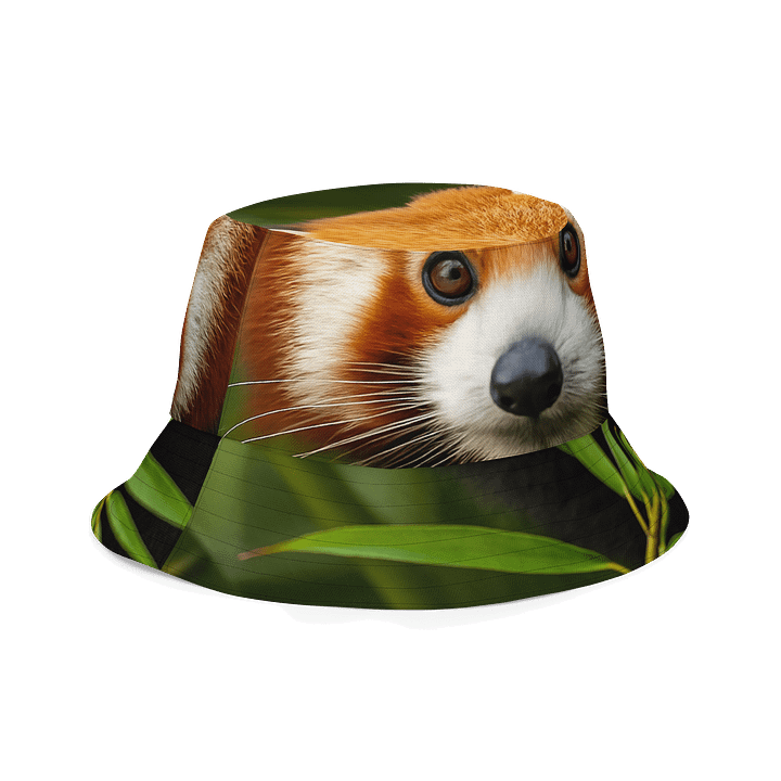 Peekaboo Panda – Red Panda Bucket Hat with Bamboo Jungle Vibes product image (2)