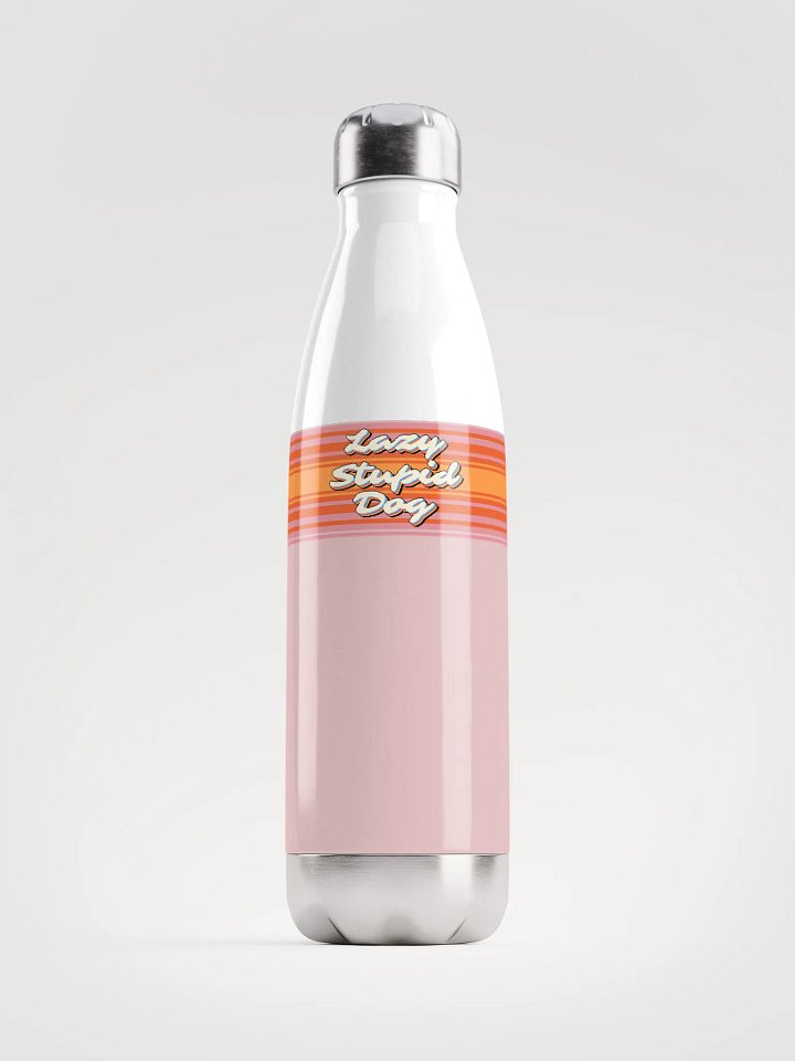 "Lazy Stupid Dog" Stainless Steel Water Bottle product image (1)