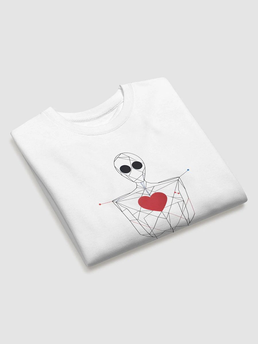 Minimal Line Art Man with Red Heart Long Sleeve Sweater – Elegant and Modern Pullover product image (11)