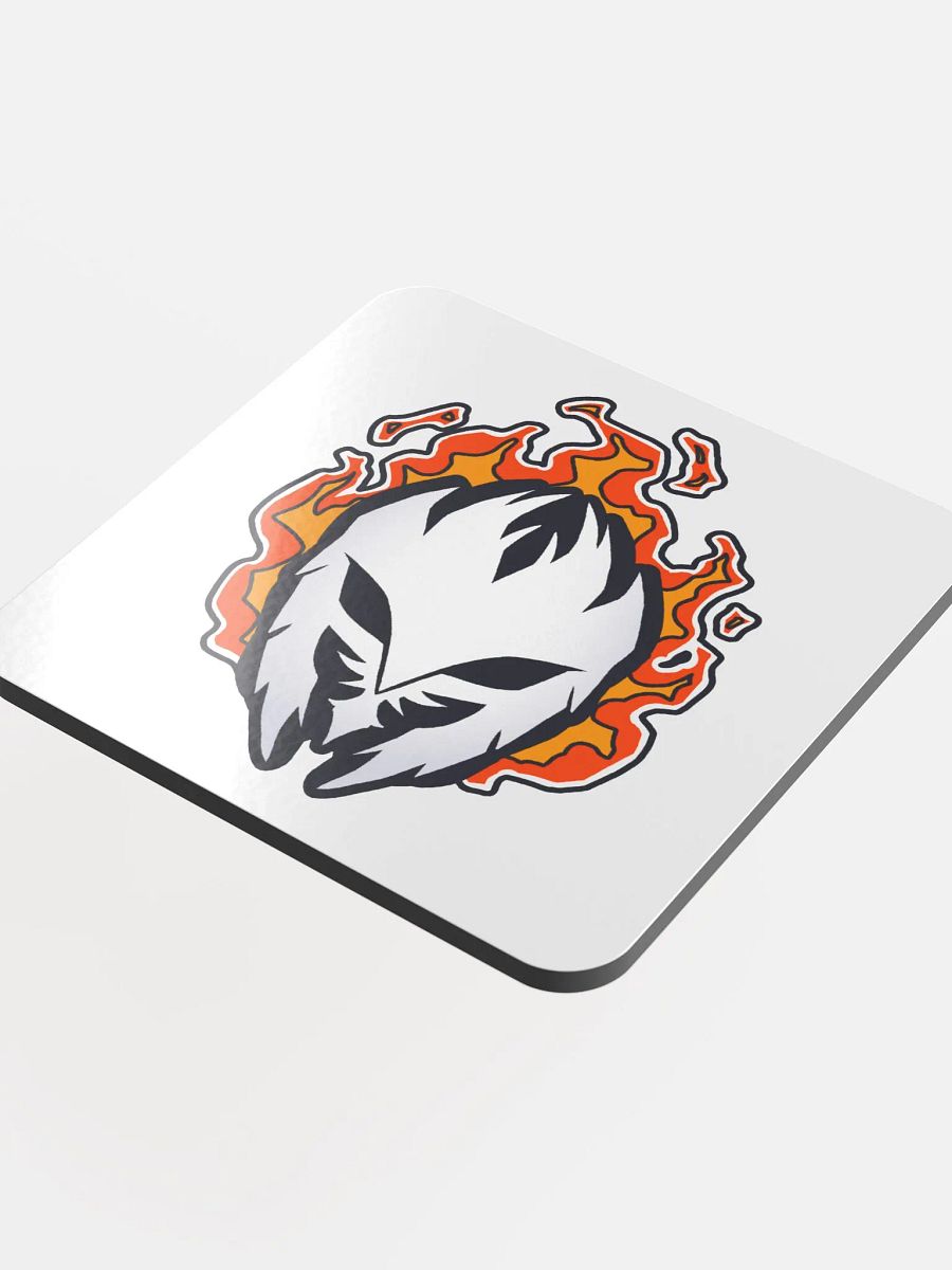 Mask Icon v2 (White) Coaster (White) product image (4)