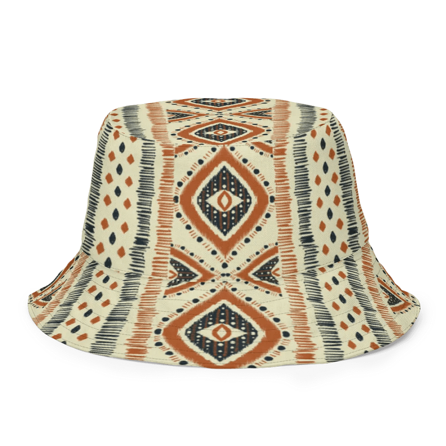 Tribal Harmony: Ikat African Tribal Traditional Pattern Reversible Bucket Hat product image (6)