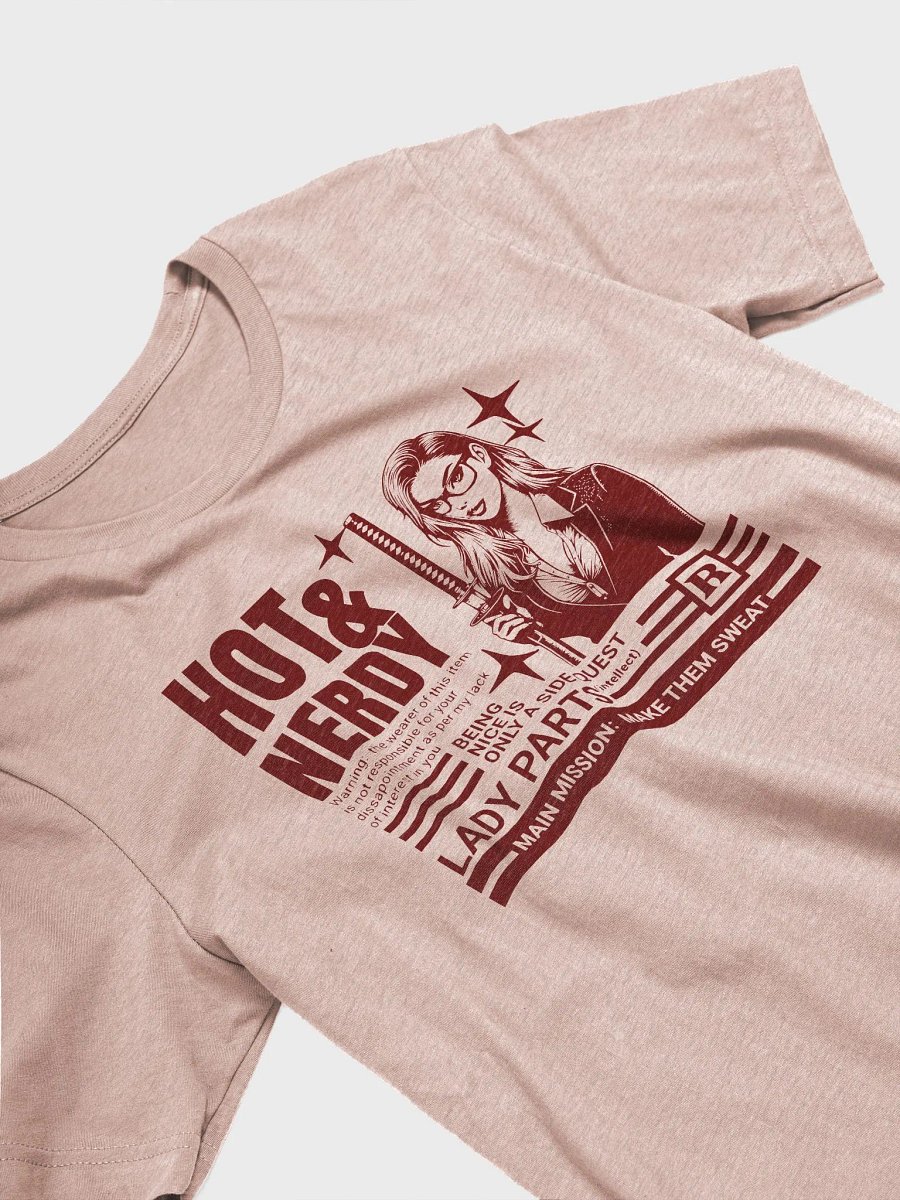 Nerdy Shirt for Gamer Girl, Fantasy Board Game Gift for Women, Hot & Nerdy T-shirt Pink product image (4)