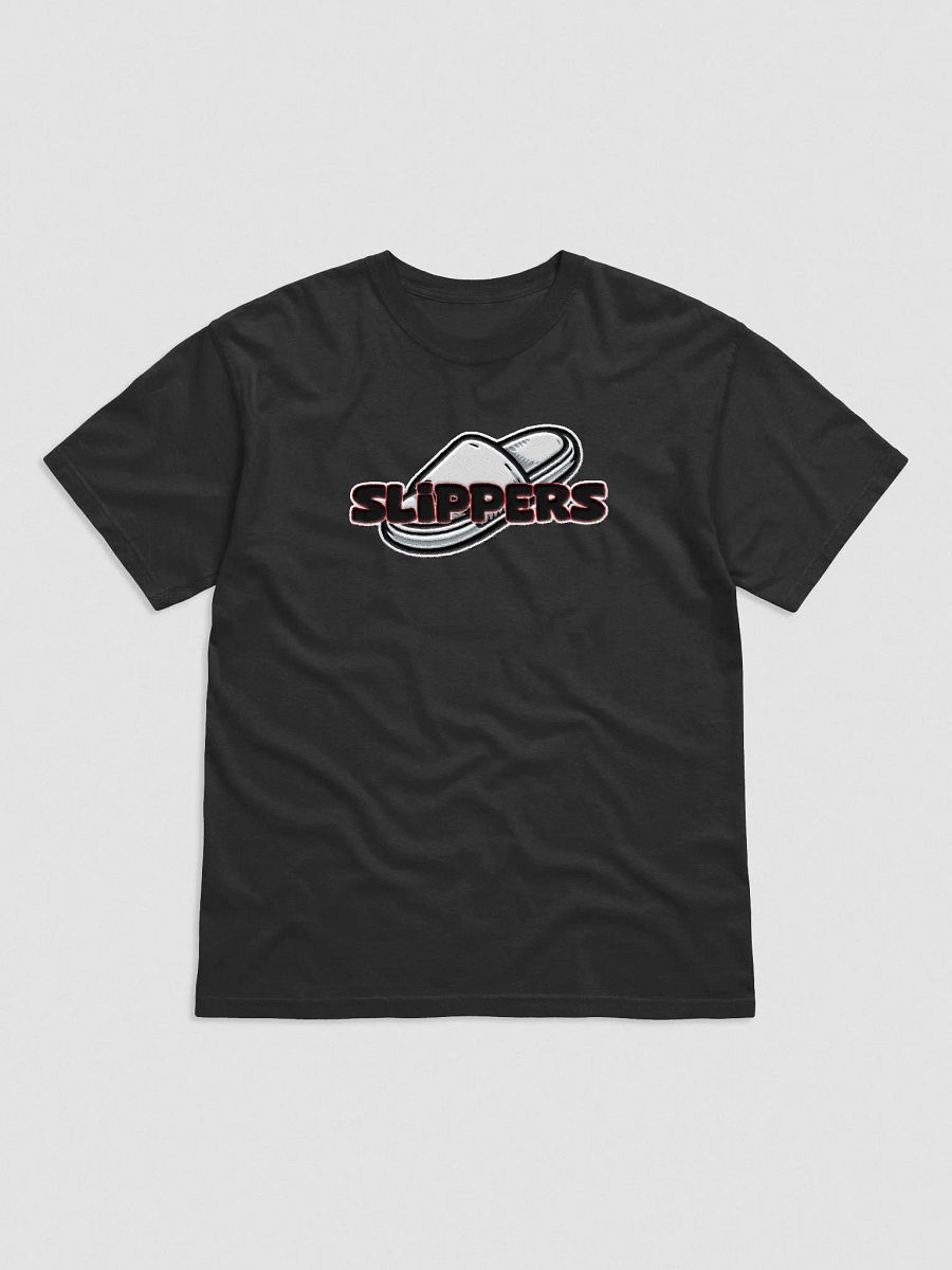 SLIPPERS EMBROIDERED T-SHIRT BLACK product image (1)