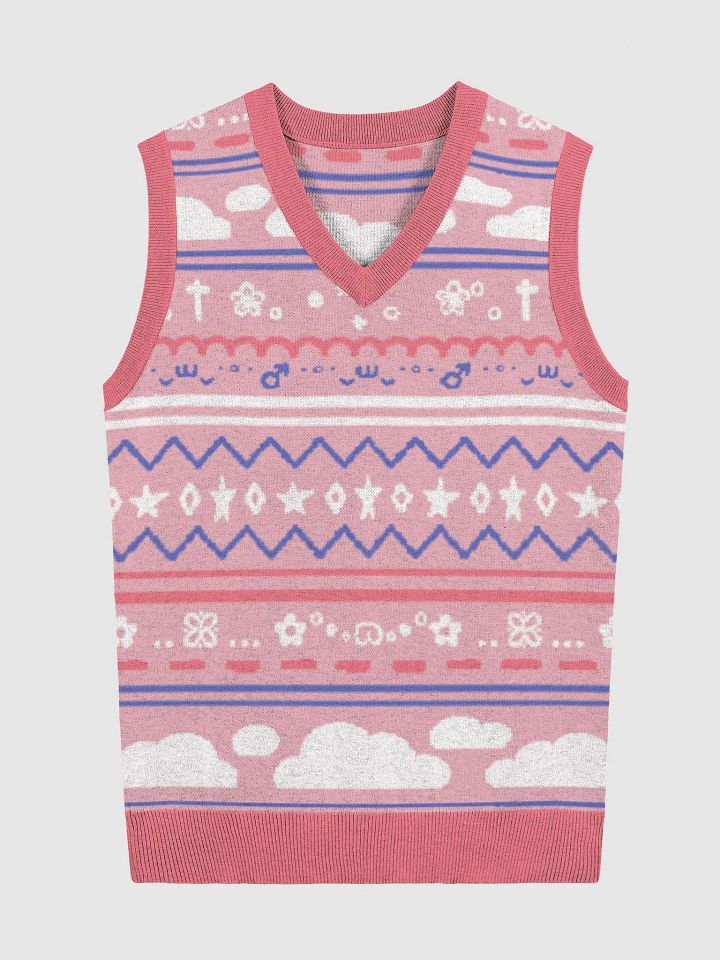 Cloudy Christmas Vest - Pink product image (2)