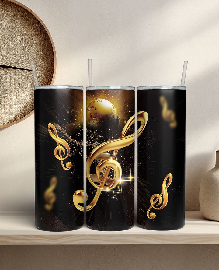 3D Golden Music Tumbler product image (2)