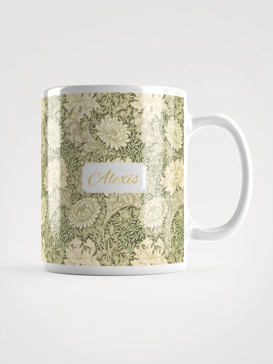 Personalized Chrysanthemum Pattern White Glossy Mug product image (1)