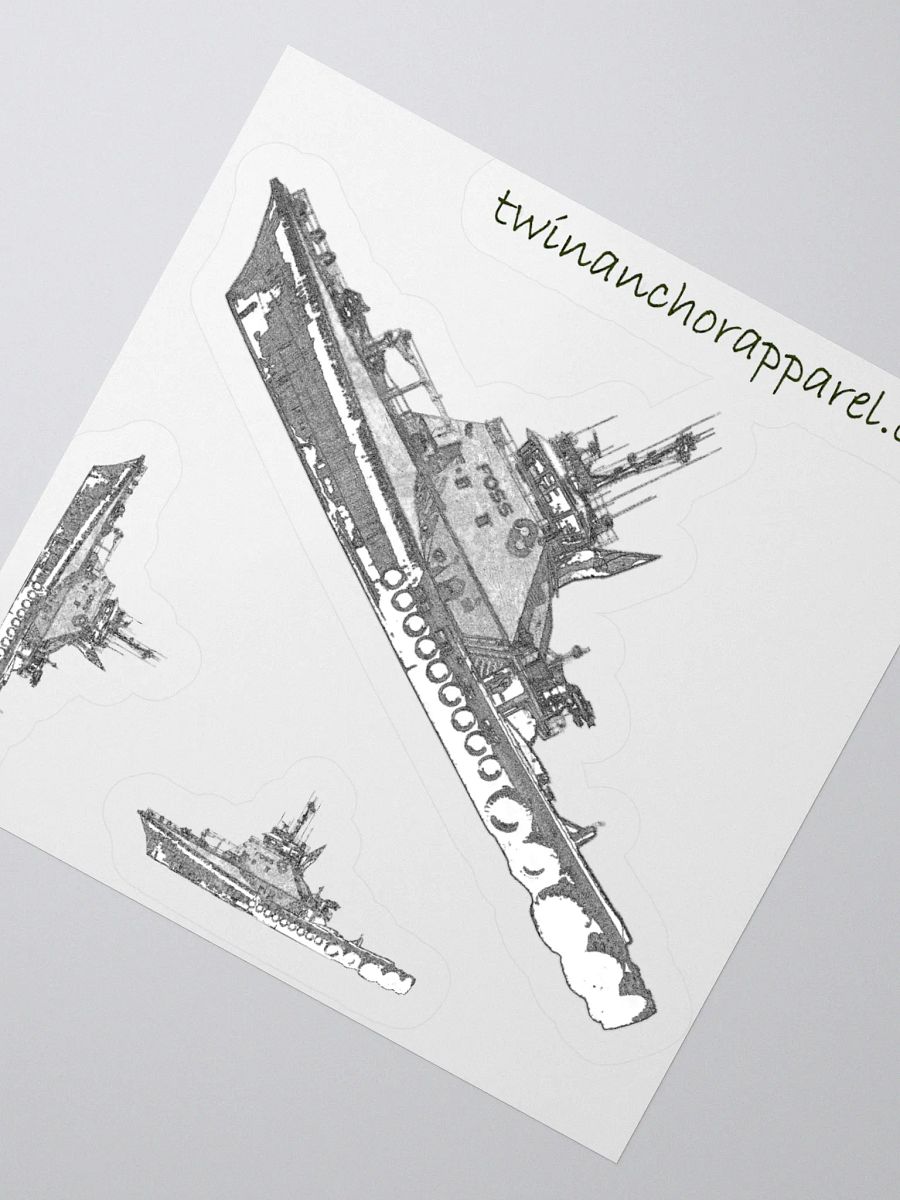 Foss Tugboat Sketch Kiss Cut Stickers product image (7)