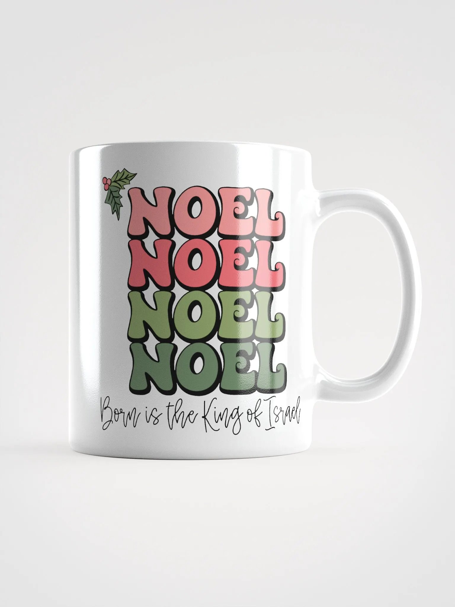 NOEL White Glossy Christmas Mug product image (1)