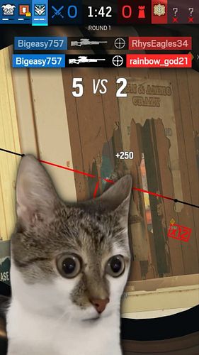1 shot, 2 down! 

#kali #ubisoft #rainbowsixsiege #pc #pvp #ajr