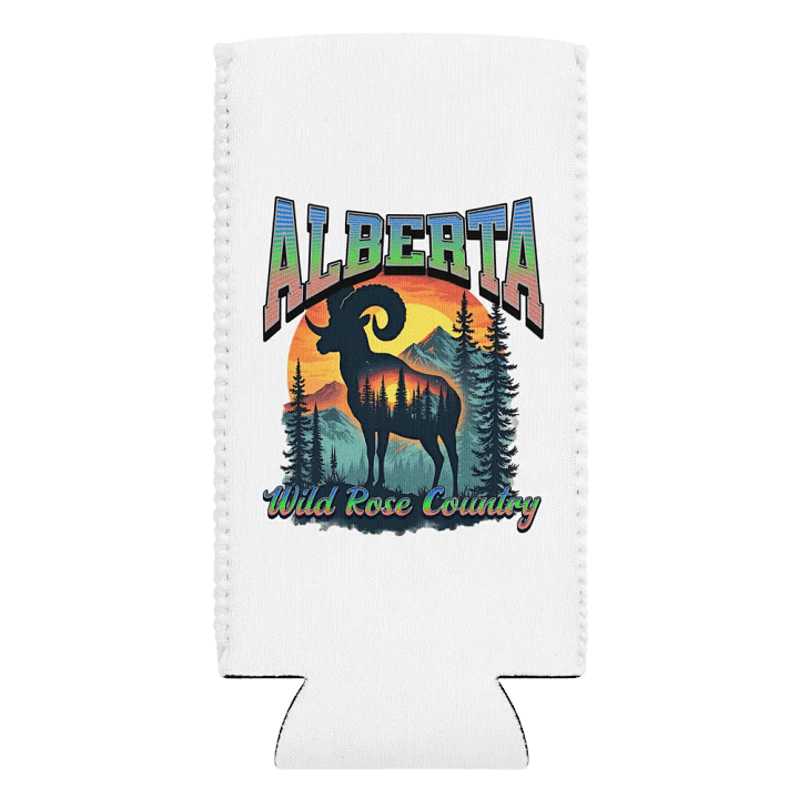 Alberta Wild Rose Country Rocky Mountain Bighorn Sheep Adventure Can Cooler product image (2)