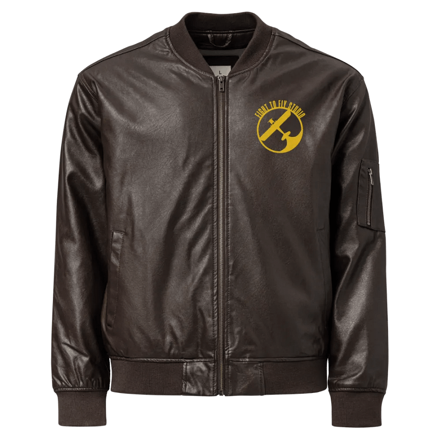 Fight Fly Studio - Foux Leather Bomber Jacket product image (1)