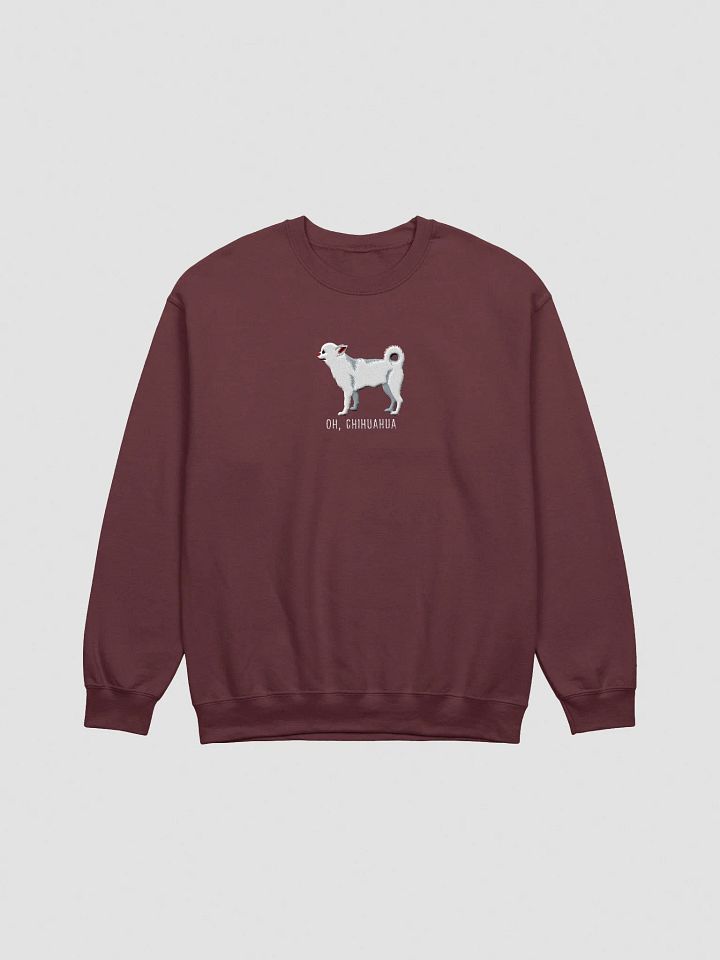 Oh, Chihuahua Sweatshirt (Embroidered) of a Chihuahua(White) product image (7)