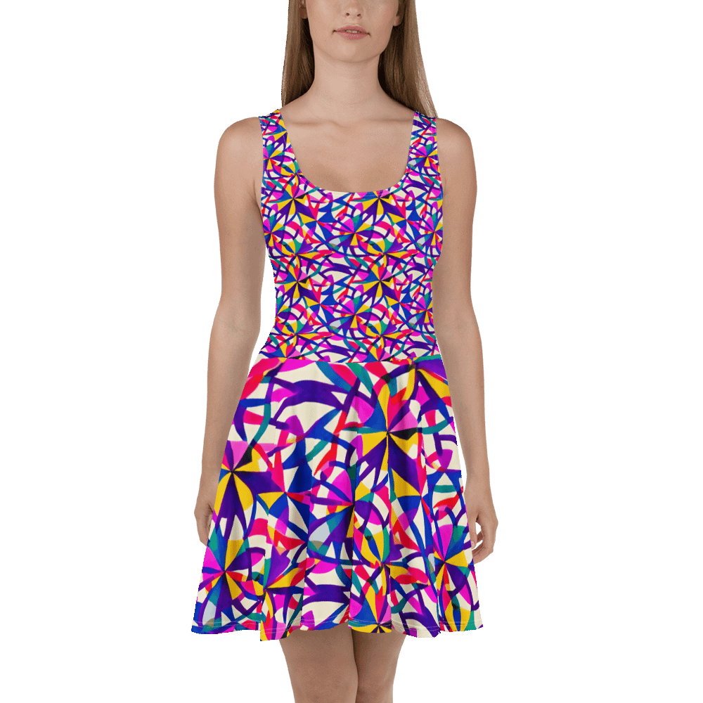 Rainbow Shapes Skater Dress product image (2)
