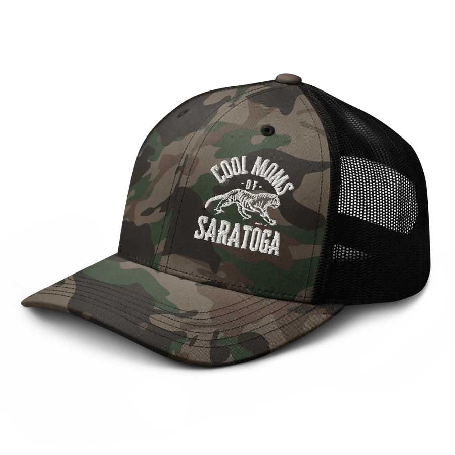 Cool Moms of Saratoga Tiger Camo Trucker Hat product image (4)