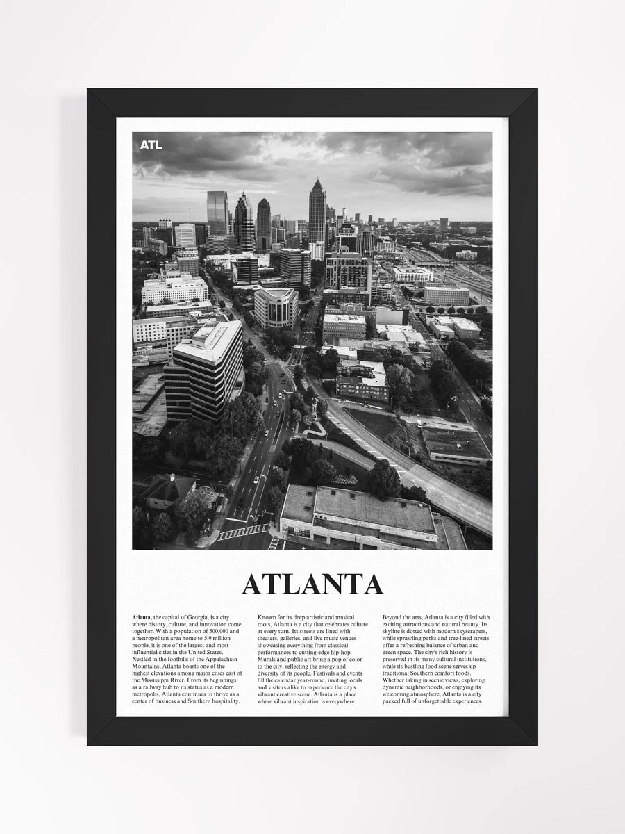 Atlanta 02 Newspaper Poster | Framed product image (15)