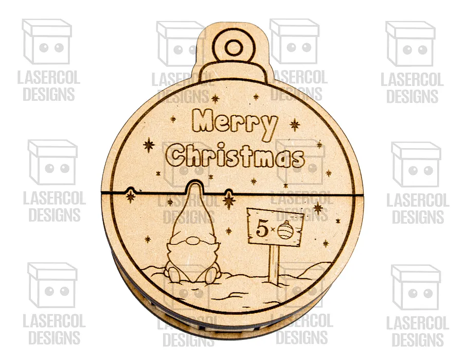 Small Ornaments Box (Gnomes version) - Laser Cut Files product image (3)