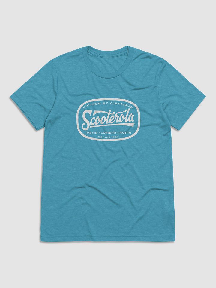 Vintage Scooterola Cartouche Tri-Blend Tee. White product image (6)