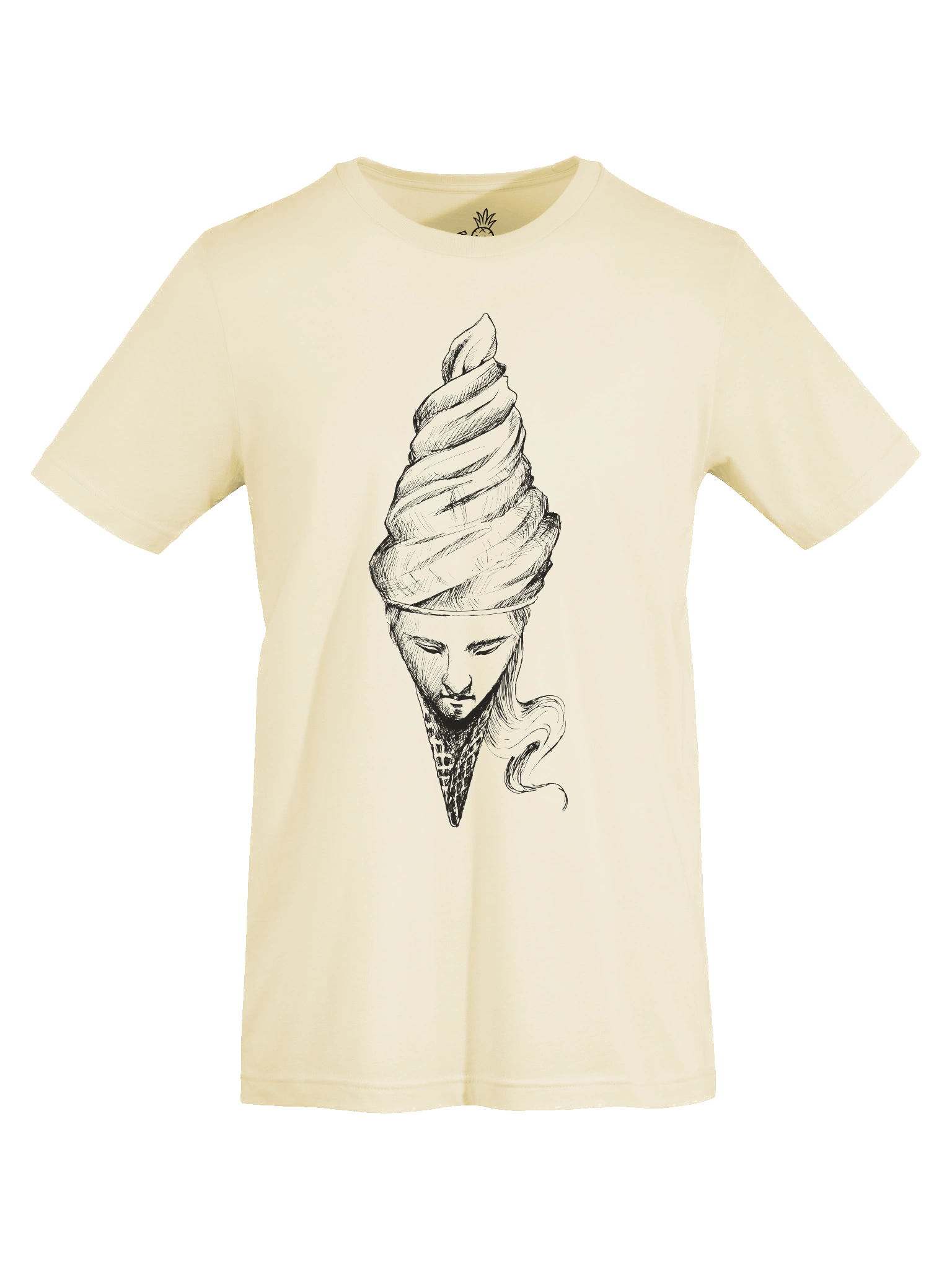 Ice Cream Cone Man With Hipster Beard Unisex T-Shirt product image (71)